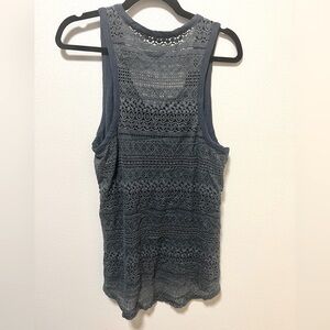 Lace back tank top